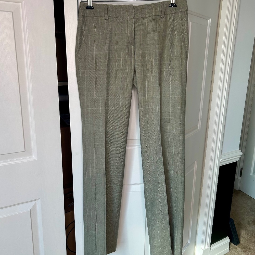 Teenflo Grey Pants with Glen Plaid Pattern Size 8 Tall 34” Inseam